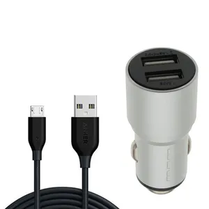 شارژر فندکی دبلیو یو دبلیو مدل C87 به همراه کابل تبدیل microUSB انکر 