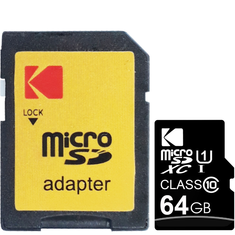 کارت حافظه microSDXC کداک مدل Premium Performance کلاس 10 استاندارد UHS-I U1 سرعت 85MBps ظرفیت 64 گیگابایت به همراه آداپتور SD