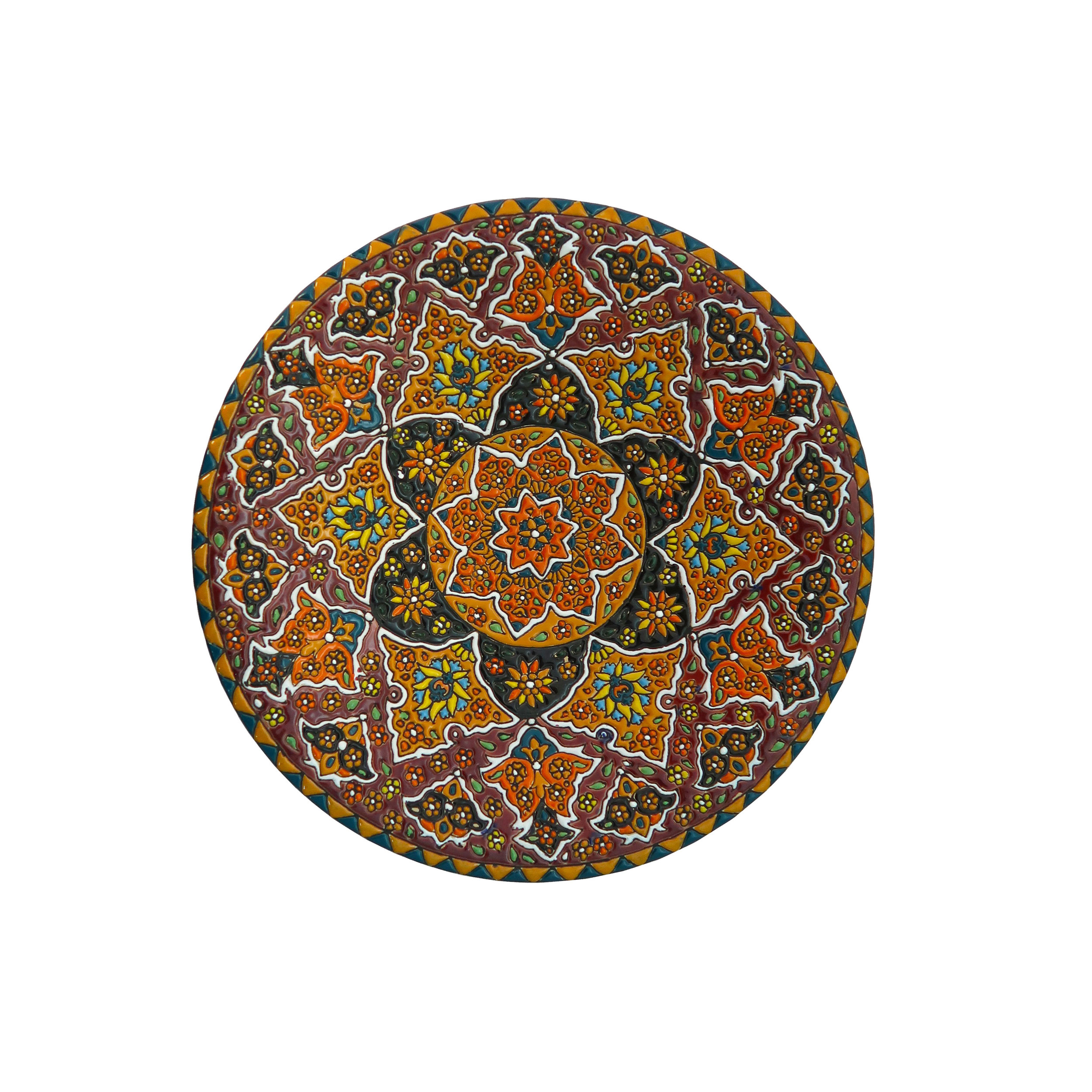 بشقاب میناکاری مدل Plt-c-Br07-30