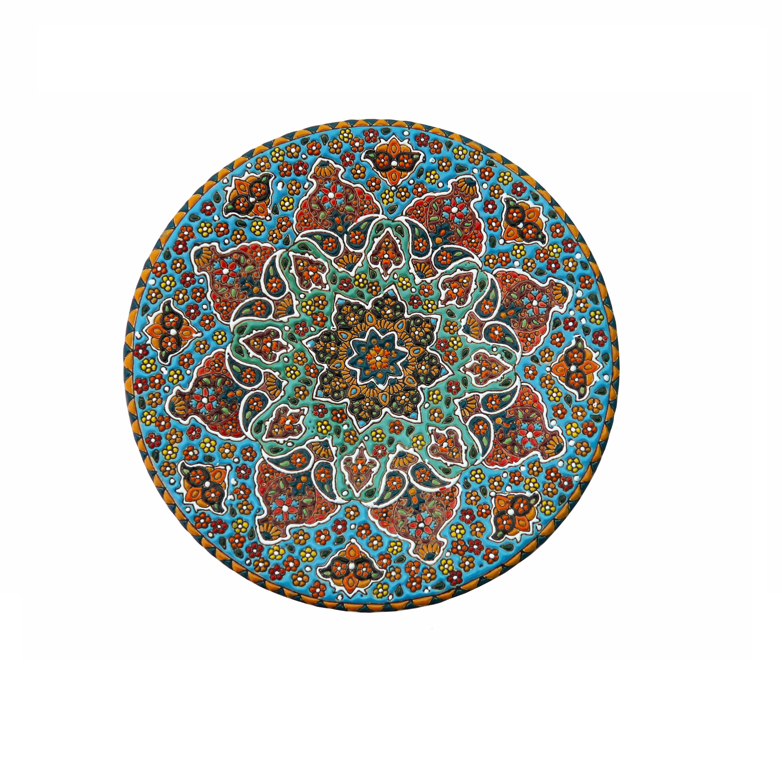 بشقاب میناکاری مدل Plt-c-B08-30