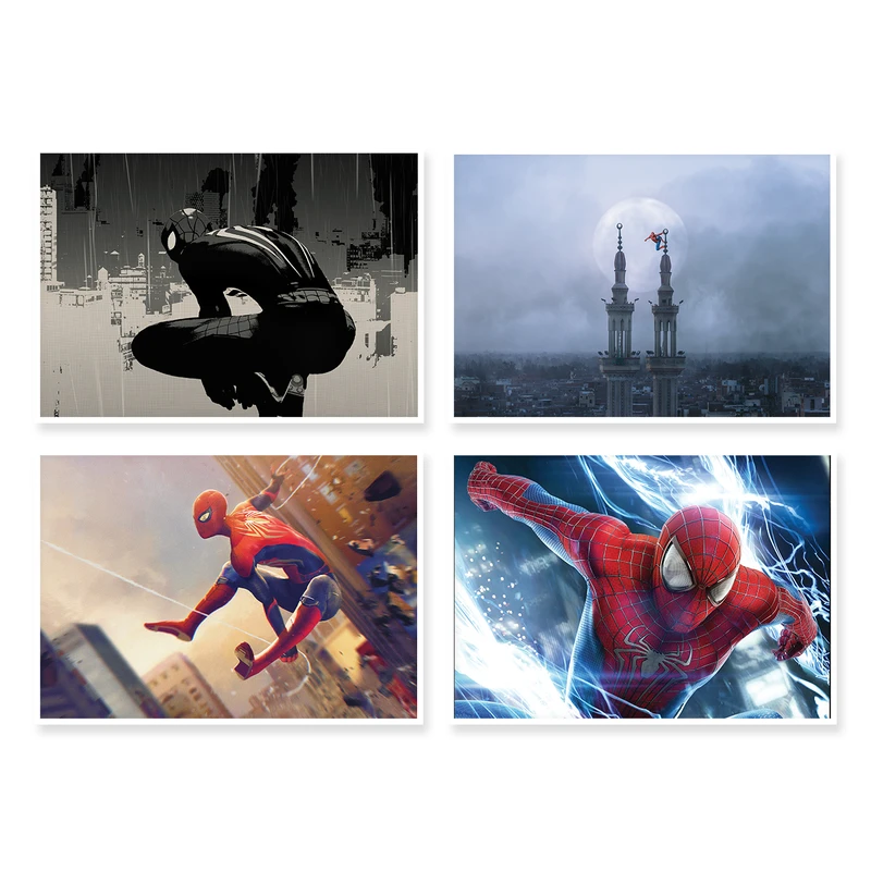 پوستر طرح SpiderMan کد A-1176 مجموعه 4 عددی