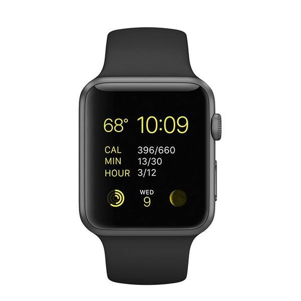 ساعت هوشمند اپل واچ سری 1 مدل 42mm SpaceGray Aluminum Case with Black Sport Band