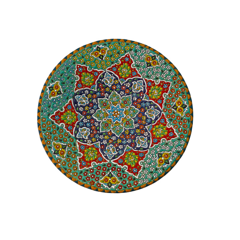 بشقاب میناکاری مدل Plt-c-Gr12-30