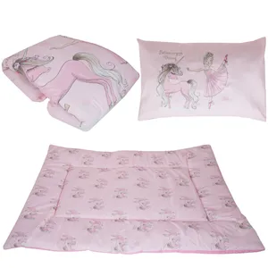 سرویس خواب 3 تکه کودک طرح اسب تک شاخ کد 5289