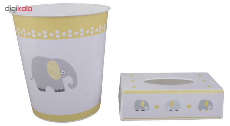 ست سطل و جادستمال اتاق کودک طرح فيل کد 0112