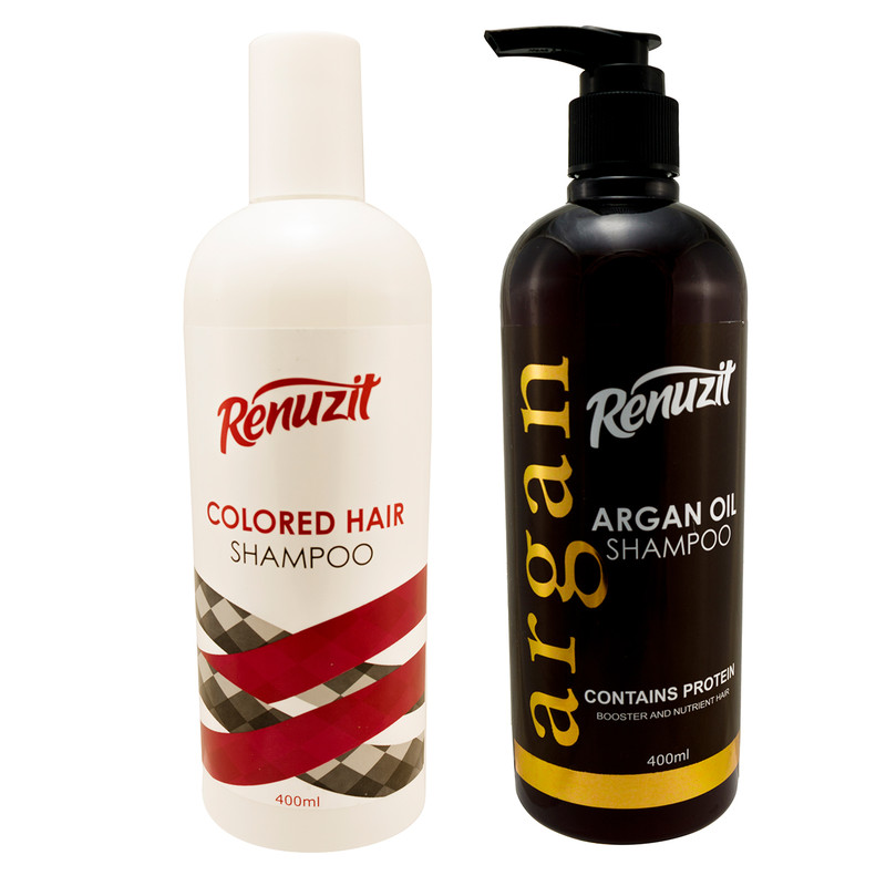 شامپو مو رینو زیت مدل ARGAN OIL حجم 400 میلی لیتر به همراه شامپو مو مدل COLORED HAIR حجم 400 میلی لیتر