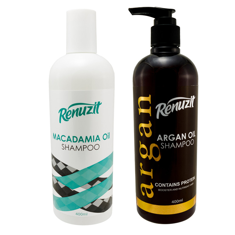 شامپو مو رینو زیت مدل ARGAN OIL حجم 400 میلی لیتر به همراه شامپو مو مدل MACADAMIA OIL حجم 400 میلی لیتر