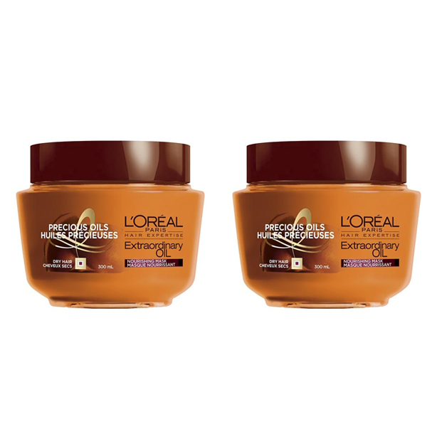 ماسک مو لورآل سری ElVIVE مدل Extraordinairy oil حجم 300 میلی لیتر مجموعه 2 عددی