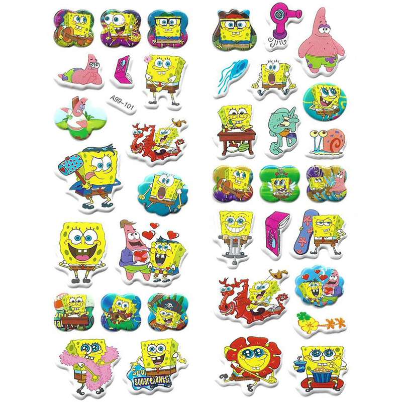 استیکر کودک طرح باب اسفنجی مدل A101
