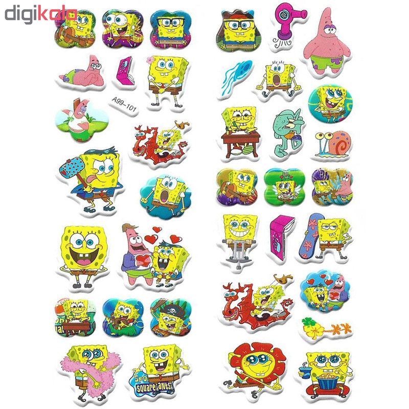 استیکر کودک طرح باب اسفنجی مدل A101