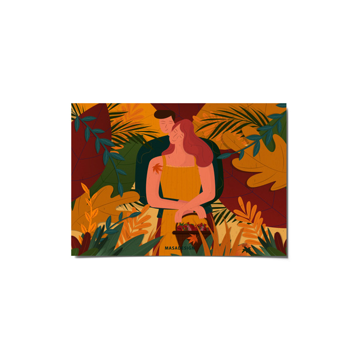 کارت پستال ماسا دیزاین طرح عشق کد postv82