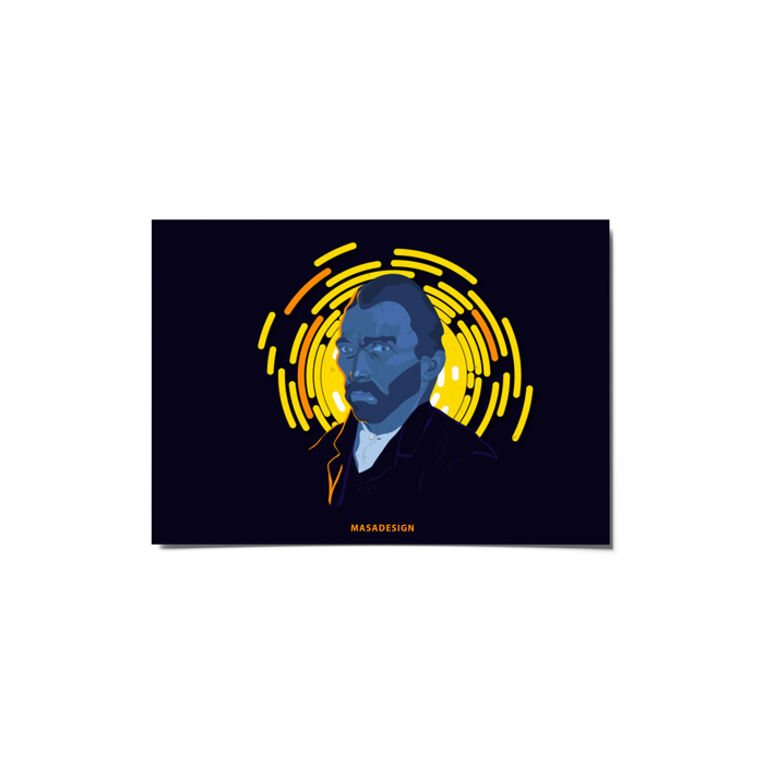 کارت پستال ماسا دیزاین طرح ونگوگ کد postv83