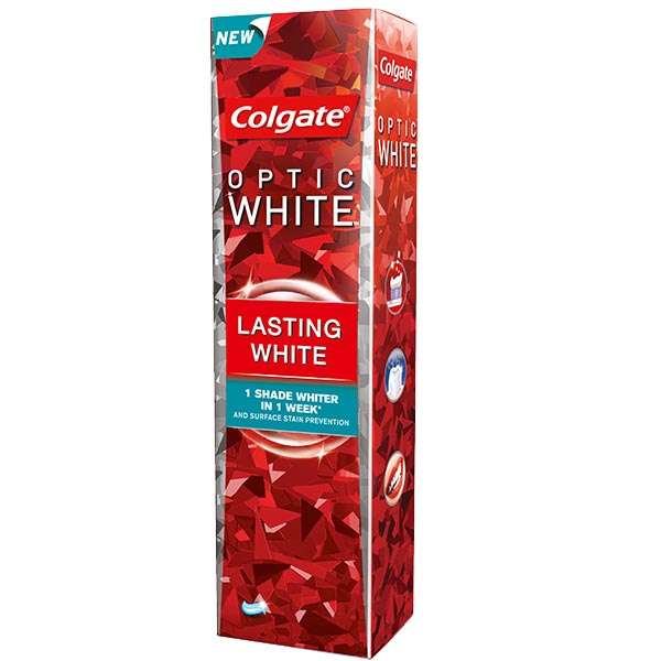 خمیر دندان کلگیت سری Optic White مدل lasting white حجم 75 میلی لیتر 