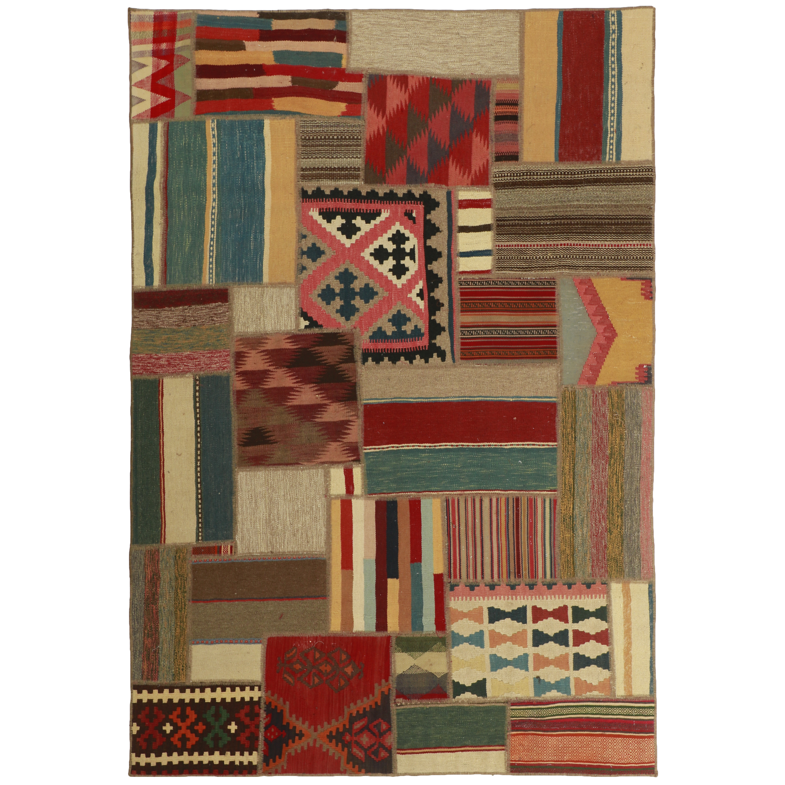 کلاژ گلیم دستبافت سه و نیم متری کد 486823