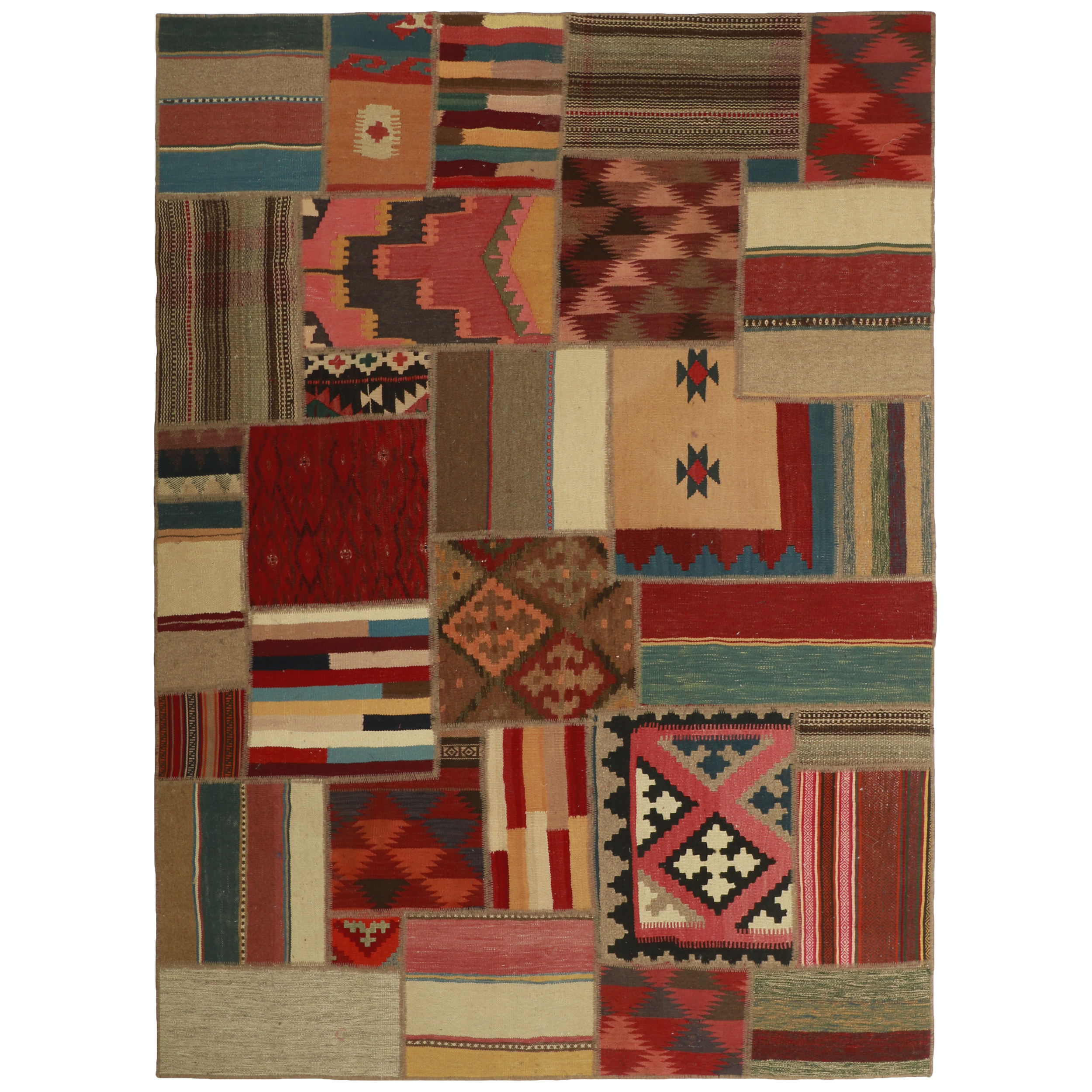 کلاژ گلیم دستبافت سه و نیم متری کد 486829