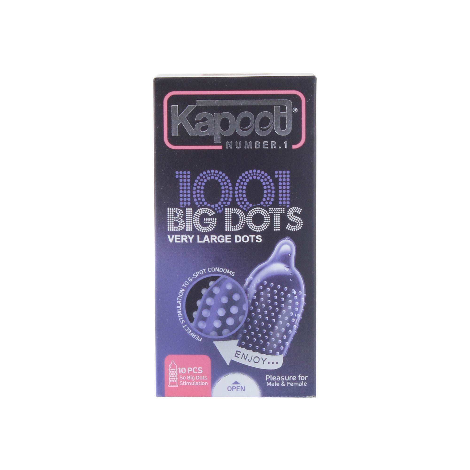 کاندوم کاپوت مدل BIG DOTS بسته 10 عددی