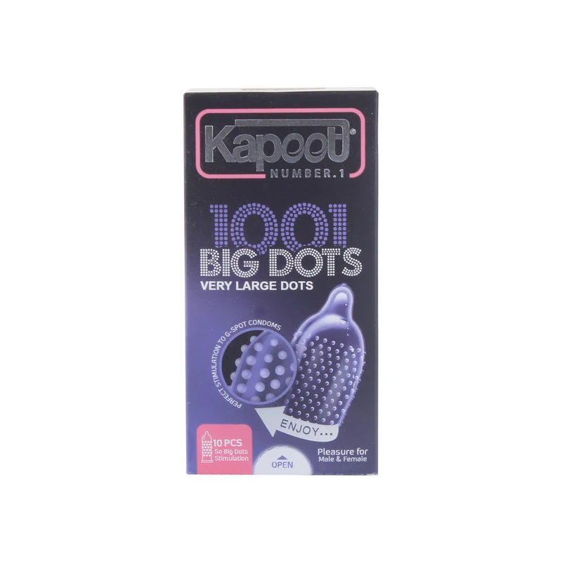 کاندوم کاپوت مدل BIG DOTS بسته 10 عددی 
