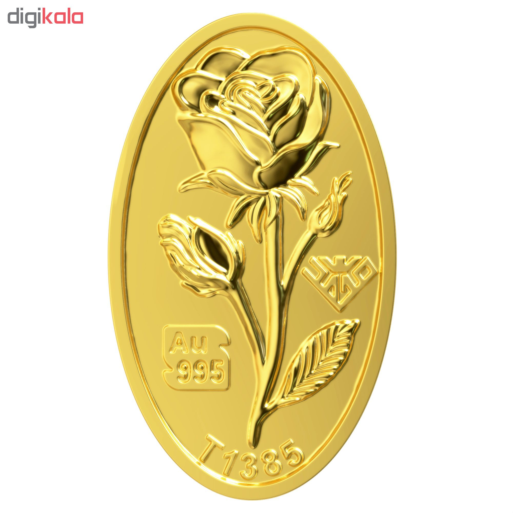 شمش طلا 24 عیار طلای محمد طرح گل رز کد 200 شمش طلا 24 عیار طلای محمد طرح گل رز کد 200