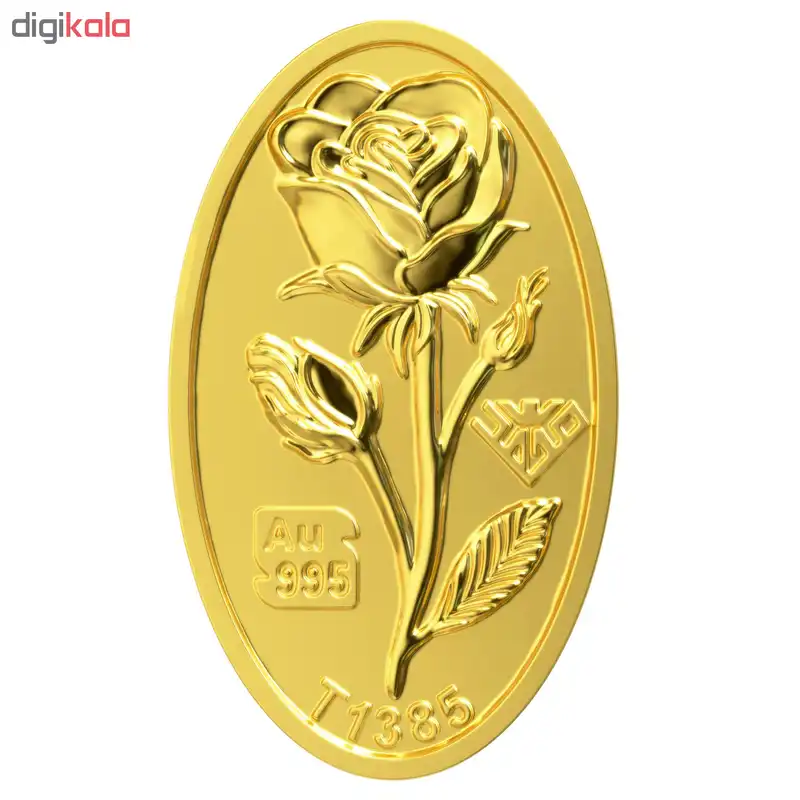 شمش طلا 24 عیار طلای محمد طرح گل رز کد 300