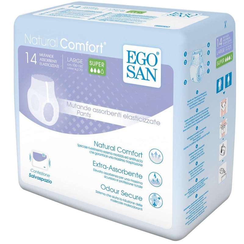 پوشینه شورتی بزرگسال اگوسان مدل لارج سوپر مجموعه 4 عددی