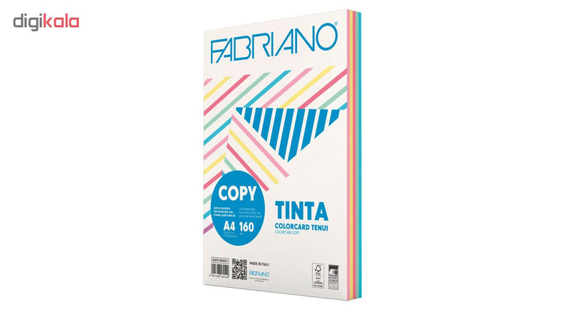 مقوا رنگی فابریانو مدل TintaTenui سایز 30x21 سانتی متر بسته 100 عددی
