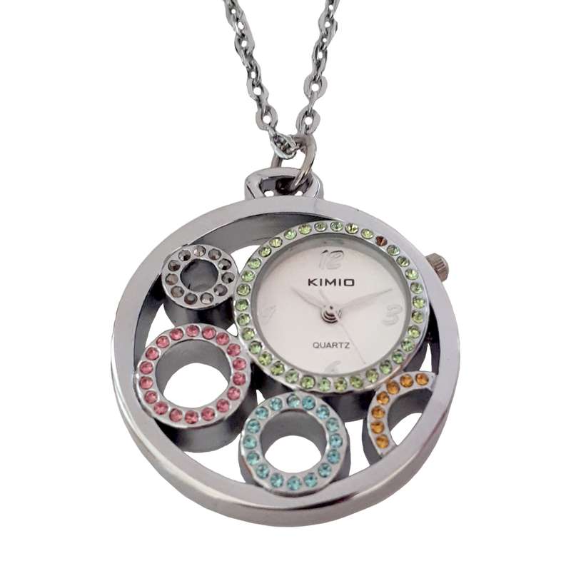گردنبند ساعتی دخترانه کیمیو کد 6670 گردنبند ساعتی دخترانه کیمیو کد 6670