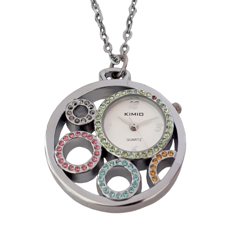 گردنبند ساعتی دخترانه کیمیو کد 6670 گردنبند ساعتی دخترانه کیمیو کد 6670
