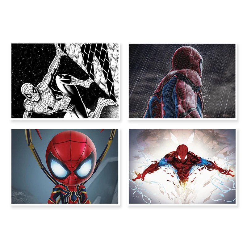 پوستر طرح SpiderMan کد A-1177 مجموعه 4 عددی