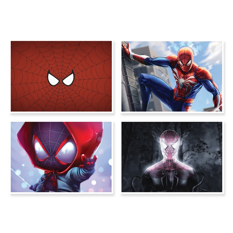 پوستر طرح SpiderMan کد A-1178 مجموعه 4 عددی