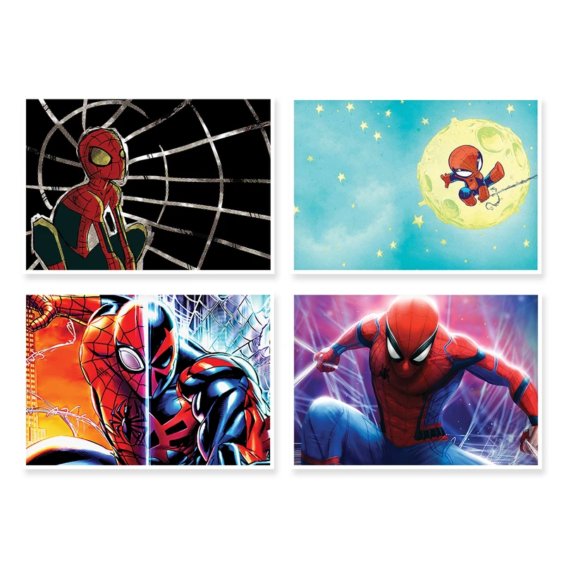 پوستر طرح SpiderMan کد A-1180 مجموعه 4 عددی