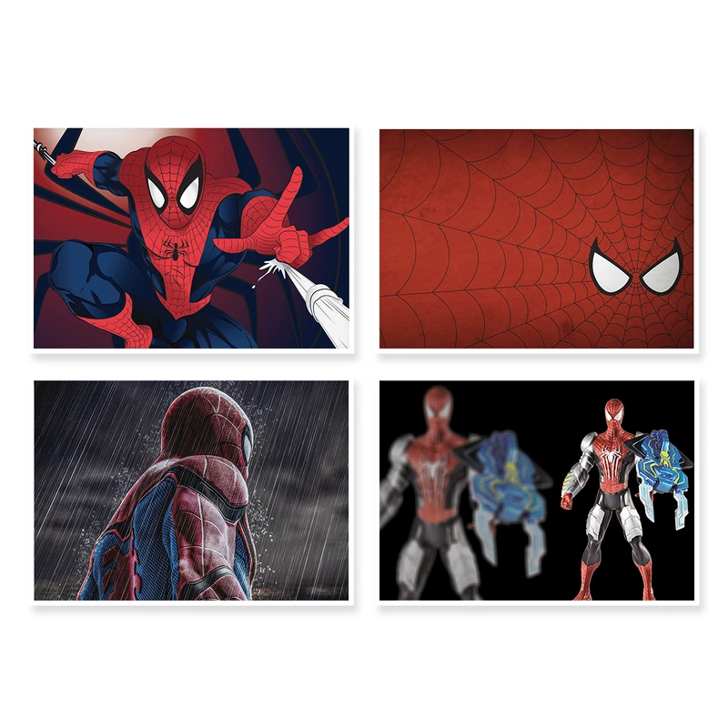 پوستر طرح SpiderMan کد A-1189 مجموعه 4 عددی