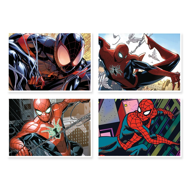 پوستر طرح SpiderMan کد A-1191 مجموعه 4 عددی