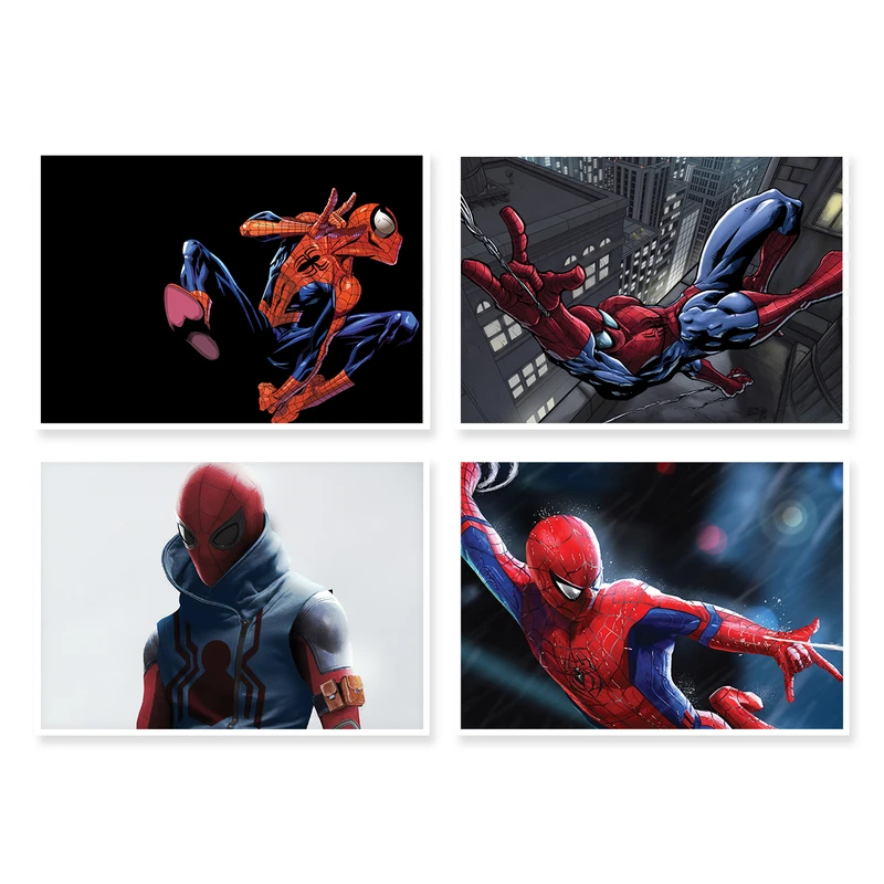 پوستر طرح SpiderMan کد A-1193 مجموعه 4 عددی