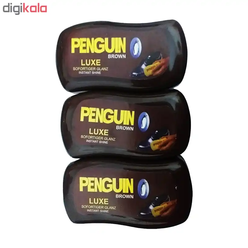 واکس کفش پنگوئن مدل لوکس کد 97 بسته 3 عددی