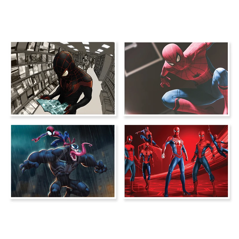 پوستر طرح SpiderMan کد A-1195 مجموعه 4 عددی