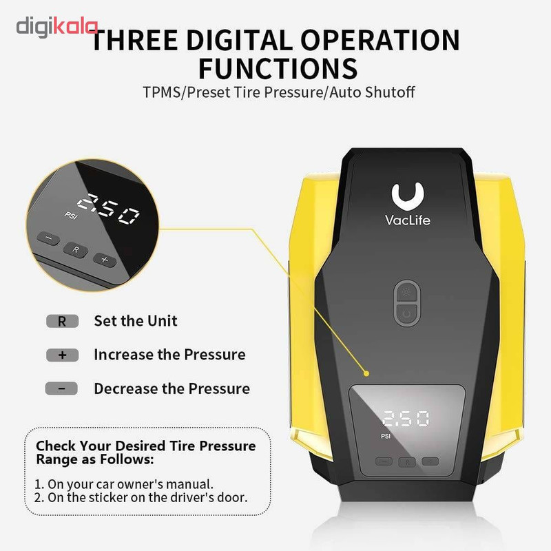 کمپرسور باد فندکی وک لایف TB001