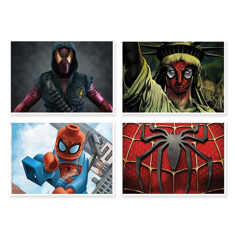 پوستر طرح SpiderMan کد A-1198 مجموعه 4 عددی
