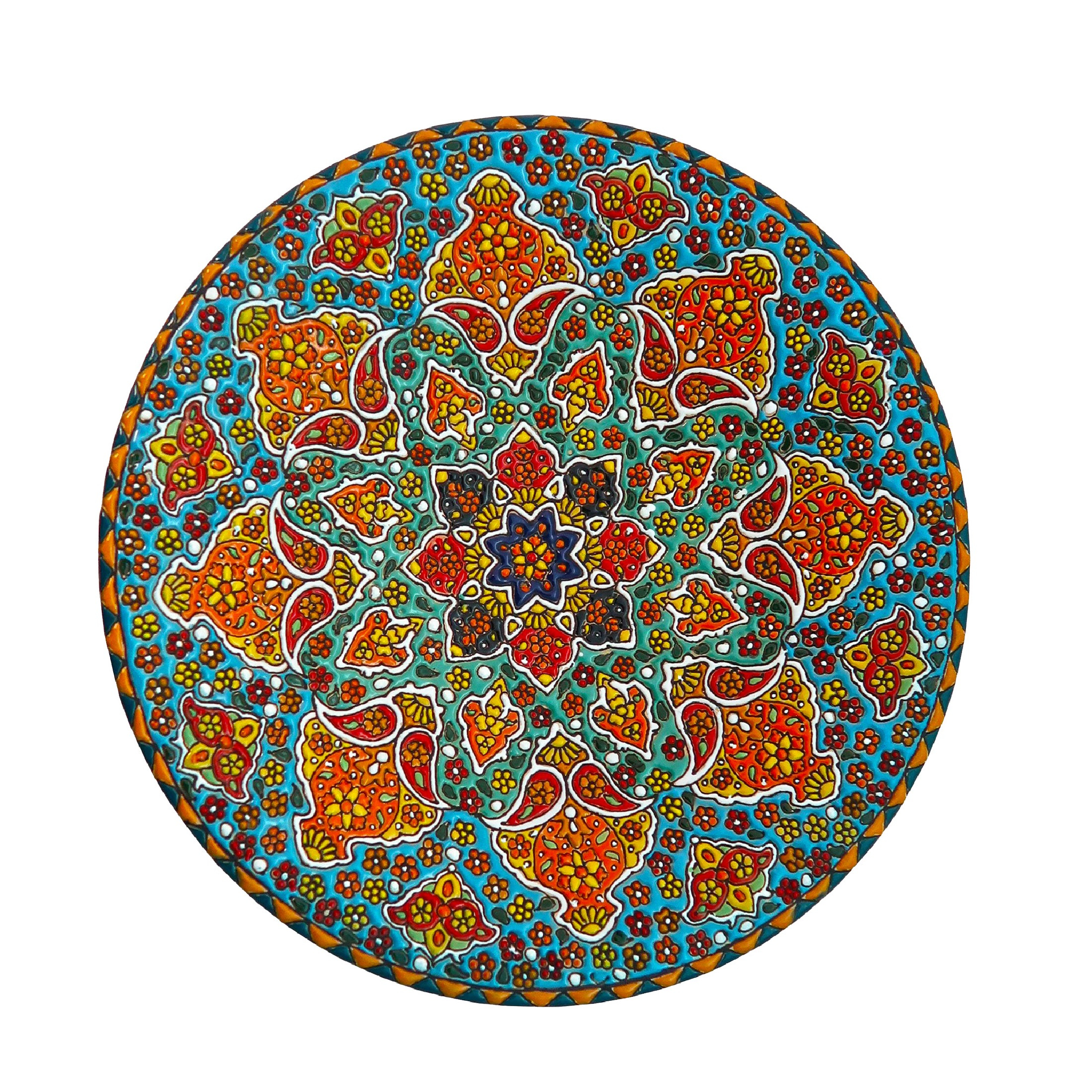 بشقاب میناکاری مدل Plt-C-Blo04-30
