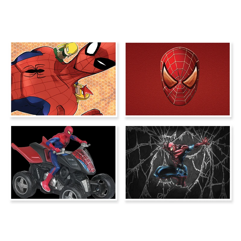 پوستر طرح SpiderMan کد A-1208 مجموعه 4 عددی