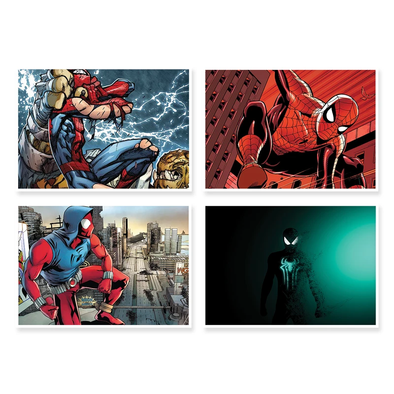 پوستر طرح SpiderMan کد A-1210 مجموعه 4 عددی