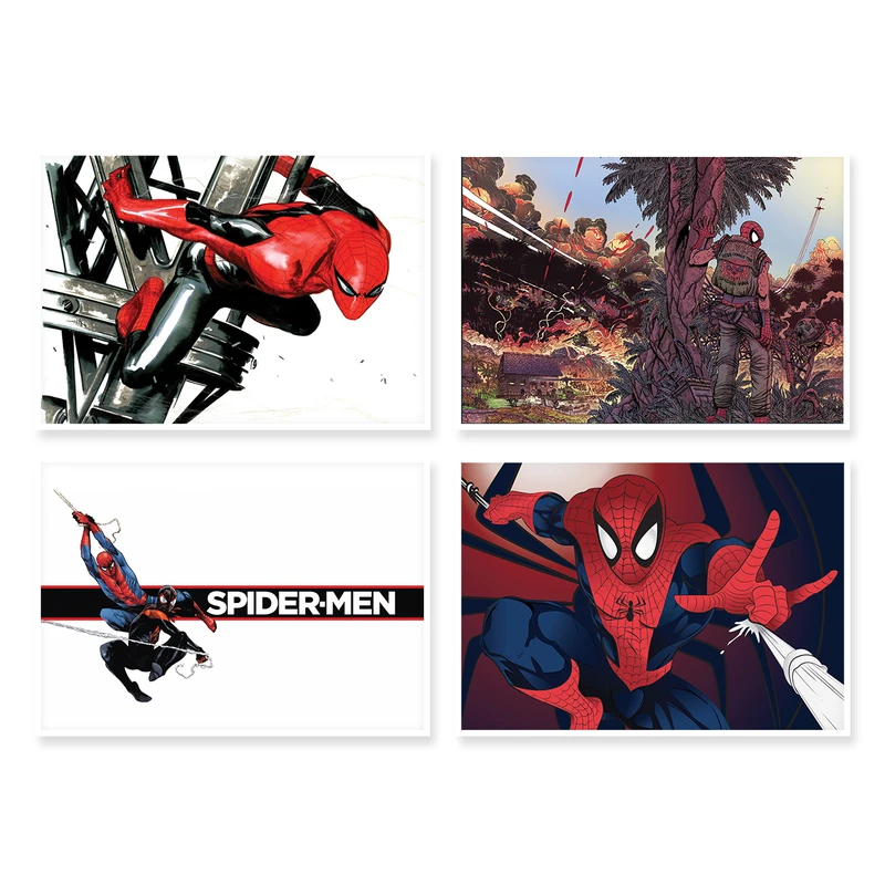 پوستر طرح SpiderMan کد A-1215 مجموعه 4 عددی