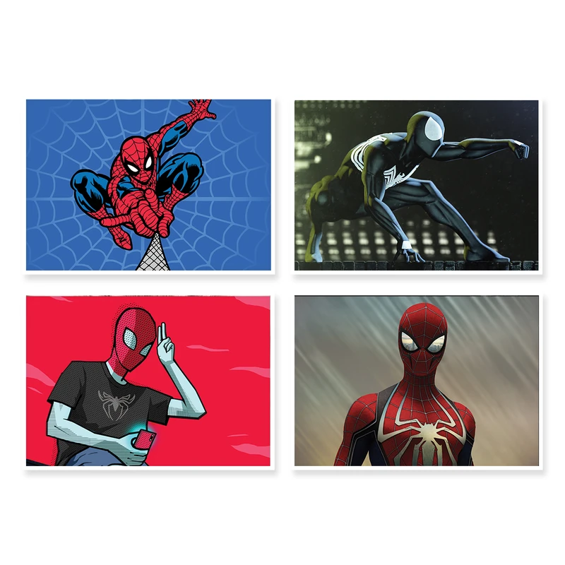 پوستر طرح SpiderMan کد A-1218 مجموعه 4 عددی