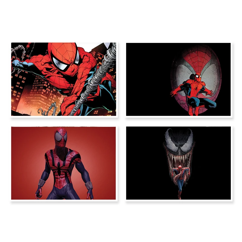 پوستر طرح SpiderMan کد A-1219 مجموعه 4 عددی