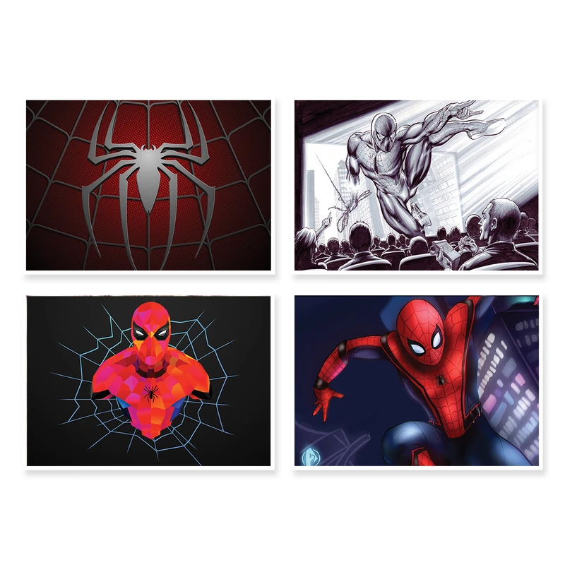 پوستر طرح SpiderMan کد A-1220 مجموعه 4 عددی