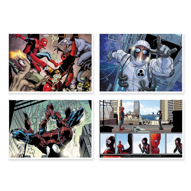 پوستر طرح SpiderMan کد A-1221 مجموعه 4 عددی