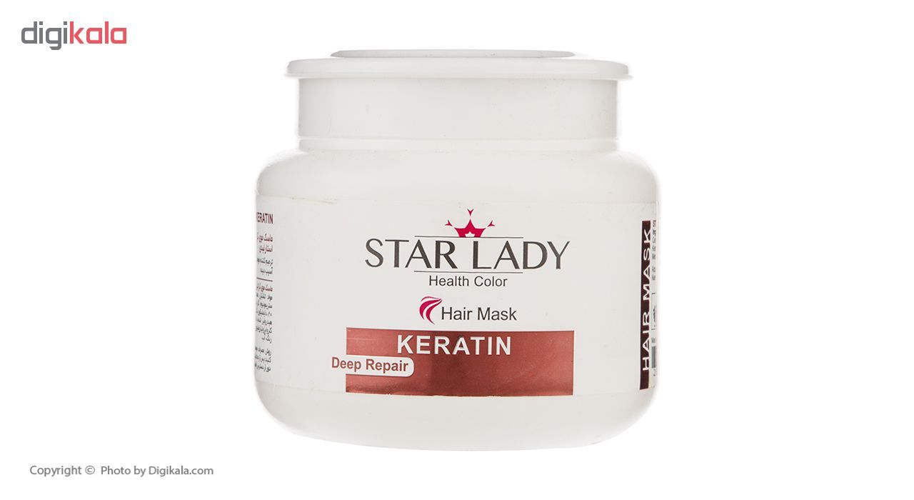 ماسک مو استار لیدی مدل Keratin حجم 500 میلی لیتر -  - 2