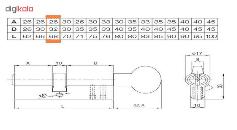 قفل کاله کد 252R مجموعه 2 عددی قفل کاله کد 252R مجموعه 2 عددی