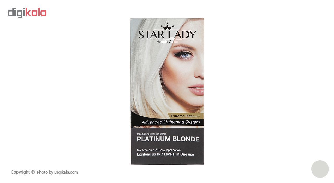 کرم پلاتینه رنگ مو استار لیدی مدل Blonde حجم 120 میلی لیتر - بلوند پلاتینه - 7