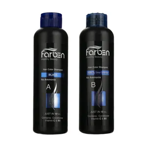 Farben 1.0 Hair color shampoo 150 ml Black Pack of 2