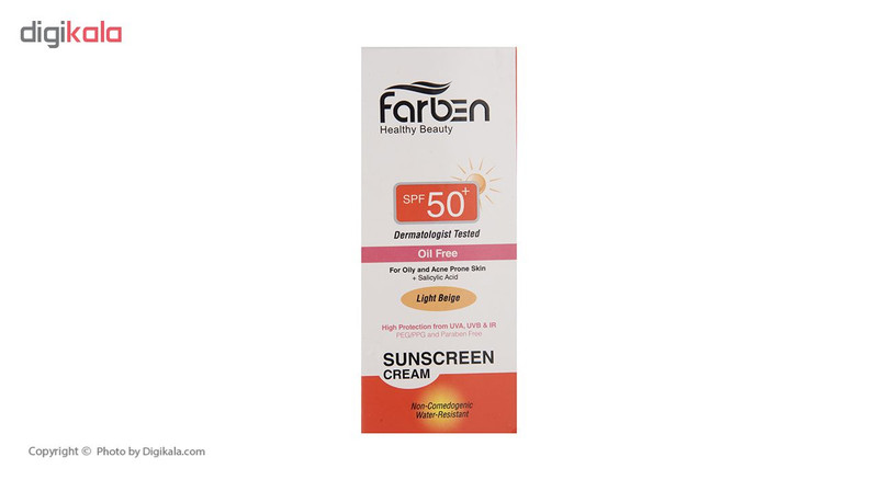 کرم ضد آفتاب رنگی فاربن مدل Non-Comedogenic حجم 50 میلی لیتر کرم ضد آفتاب رنگی فاربن مدل Non-Comedogenic حجم 50 میلی لیتر